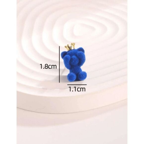 Plush Prince Bear Stud Earring - Picture 2 of 7